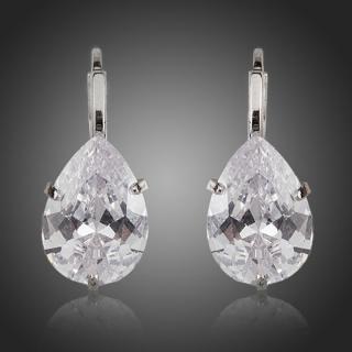 Francesca Petrucci Náušnice Swarovski Elements Floretta - Bílá/čirá E0158