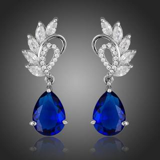 Francesca Petrucci Náušnice Swarovski Elements Gabrielli - Tmavě modrá E0127