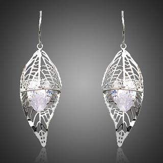 Francesca Petrucci Náušnice Swarovski Elements Giunta - Bílá/čirá E0250
