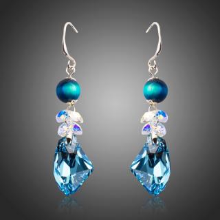 Francesca Petrucci Náušnice Swarovski Elements Lama - Světle modrá E0276