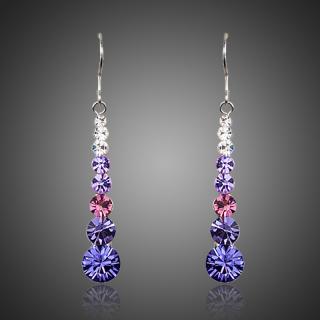 Francesca Petrucci Náušnice Swarovski Elements Lemmia - Fialová E0260