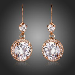 Francesca Petrucci Náušnice Swarovski Elements Lombardia - srdíčko - Bílá/čirá E0145