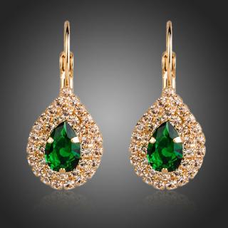 Francesca Petrucci Náušnice Swarovski Elements Maceita - Zelená E0152