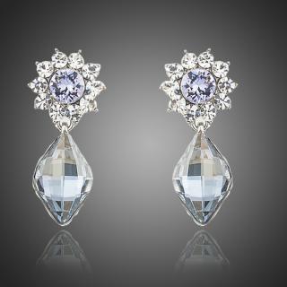 Francesca Petrucci Náušnice Swarovski Elements Marquise - Světle modrá E0227