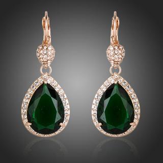 Francesca Petrucci Náušnice Swarovski Elements Ornella - Zelená E0157
