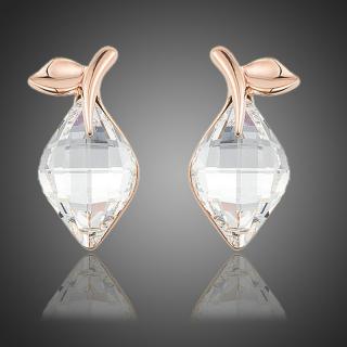 Francesca Petrucci Náušnice Swarovski  Elements Rebeca - Bílá/čirá E0174