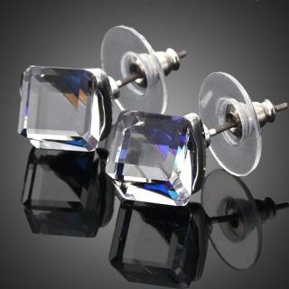 Francesca Petrucci Náušnice Swarovski Elements Shanton - Světle modrá E0021