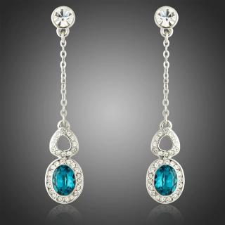 Francesca Petrucci Náušnice Swarovski  Elements Susitia - Modrá E0308