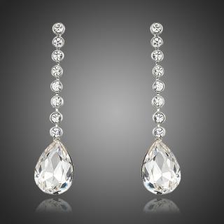 Francesca Petrucci Náušnice Swarovski Elements Tessaro - Bílá/čirá E0244