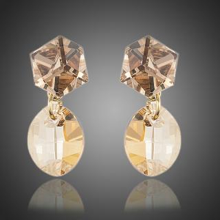 Francesca Petrucci Náušnice Swarovski Elements Venita - Zlatá E0170
