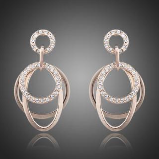 Francesca Petrucci Náušnice Swarovski Elements Verona - Zlatá E0063