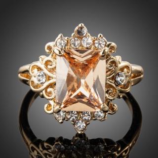 Francesca Petrucci Prsten Swarovski Elements Aloisi - Oranžová / 57 P0086