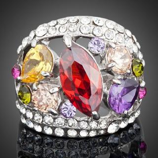 Francesca Petrucci Prsten Swarovski Elements Enrikos - 57 / Barevná/více barev P0009