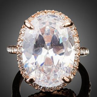 Francesca Petrucci Prsten Swarovski Elements Magro, vel. 54, 57 nebo 59 - Bílá/čirá / 54 P0127