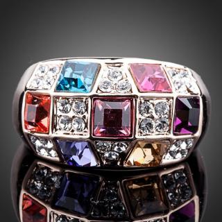 Francesca Petrucci Prsten Swarovski Elements Monti - Barevná/více barev / 57 P0096
