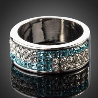 Francesca Petrucci Prsten Swarovski Elements Stephane - 57 / Světle modrá P0083