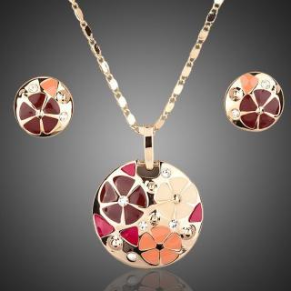 Francesca Petrucci Souprava náhrdelníku a náušnic Swarovski Elements Fiori - 40 cm + 5 cm (prodloužení) / Barevná/více barev SET0004