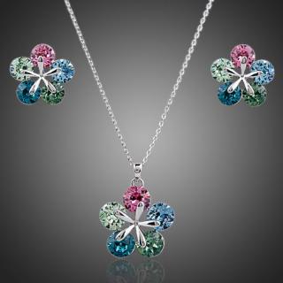 Francesca Petrucci Souprava náhrdelníku a náušnic Swarovski Elements Mondlisa - 38 cm + 3 cm (prodloužení) / Barevná/více barev SET0050