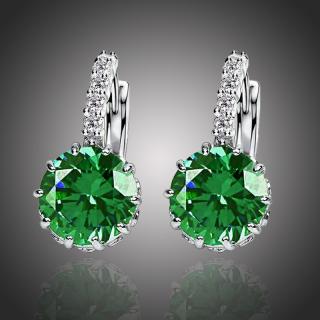 Sisi Jewelry Náušnice Swarovski Elements Bernadette Smaragd - Zelená E1116