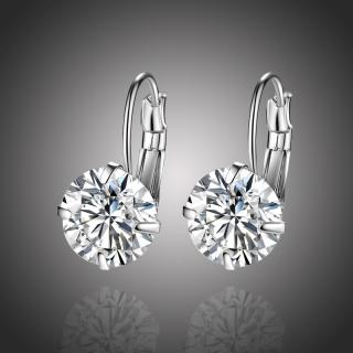 Sisi Jewelry Náušnice Swarovski Elements Megan - Bílá/čirá E1888