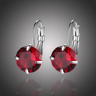 Sisi Jewelry Náušnice Swarovski Elements Megan Garnet - Červená E1894