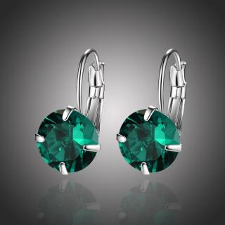 Sisi Jewelry Náušnice Swarovski Elements Megan Smaragd - Zelená E1890