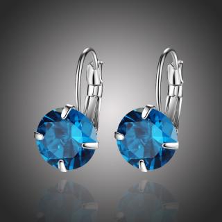 Sisi Jewelry Náušnice Swarovski Elements Megan Topaz - Světle modrá E1889