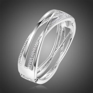 Victoria Filippi Bangles náramek se zirkony Roque - Bílá/čirá BN0112