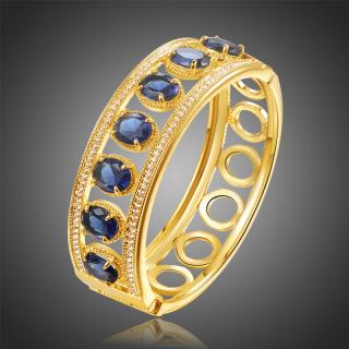 Victoria Filippi Bangles náramek Swarovski Elements Vincente - Tmavě modrá BN0113