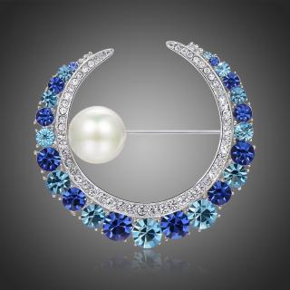 Victoria Filippi Brož Swarovski Elements Nicol - Modrá B0106