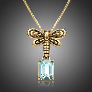 Victoria Filippi Náhrdelník Swarovski Elements Amerighi - vážka - 38 cm + 5 cm (prodloužení) / Modrá NH0286