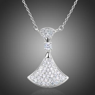Victoria Filippi Náhrdelník Swarovski Elements Armynel - Bílá/čirá / 39 cm + 5 cm (prodloužení) NH0252