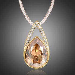 Victoria Filippi Náhrdelník Swarovski Elements Samuecci - Champagne / 39 cm + 5 cm (prodloužení) NH0267