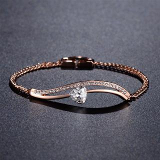 Victoria Filippi Náramek Swarovski Elements Carlevaro - Bílá/čirá / 18 cm (XS) NR0197