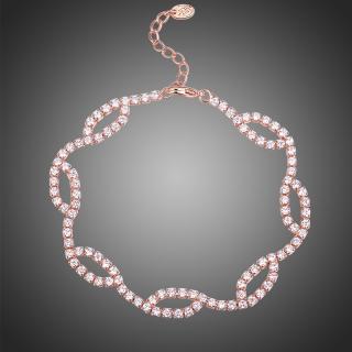 Victoria Filippi Náramek Swarovski Elements Ennio - 18 cm + 3 cm (prodloužení) / Bílá/čirá NR0200