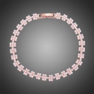 Victoria Filippi Náramek Swarovski Elements Michel - 18 cm (XS) / Bílá/čirá NR0201