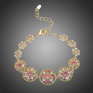 Victoria Filippi Náramek Swarovski Elements Salieri - vintage - 16 cm + 6 cm (prodloužení) / Růžová NR0208