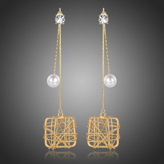 Victoria Filippi Náušnice Swarovski Elements Aubrea - Zlatá E0393