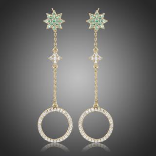 Victoria Filippi Náušnice Swarovski Elements Cracchiola - Zlatá E0394