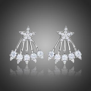 Victoria Filippi Náušnice Swarovski Elements Stella - hvězda - Bílá/čirá E0354