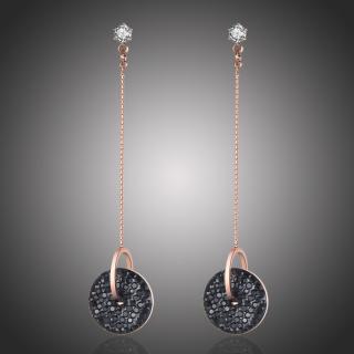 Victoria Filippi Stainless Steel Ocelové náušnice se zirkony Monica Black - chirurgická ocel - Černá VFE19115-1