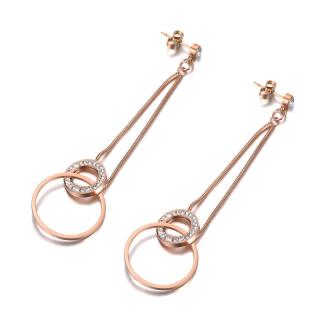 Victoria Filippi Stainless Steel Ocelové náušnice Swarovski Elements Sabrina - chirurgická ocel - Zlatá VFE19046