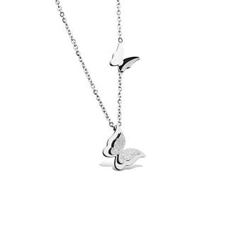 Victoria Filippi Stainless Steel Ocelový náhrdelník Parisi - chirurgická ocel, motýlek - Stříbrná / 42 cm + 5 cm (prodloužení) NHLGX996-2