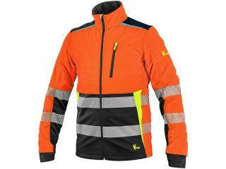 Bunda CXS BENSON, výstražná, softshell, oranžovo-černá Velikost oděvu: 3XL