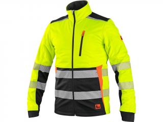 Bunda CXS BENSON, výstražná, softshell, žluto-černá Velikost oděvu: 3XL