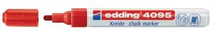 Edding 4095 křídový popisovač 10 ks Barva: Červená