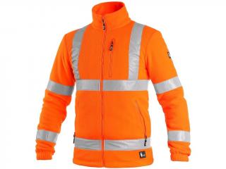 Pánská fleecová reflexní bunda PRESTON, oranžová Velikost oděvu: 2XL
