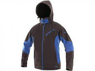 Pánská softshell bunda CXS SACRAMENTO, šedo-modrá Velikost oděvu: 4XL