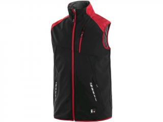 Pánská softshell vesta CXS HEBRON, černo-červená Velikost oděvu: 2XL
