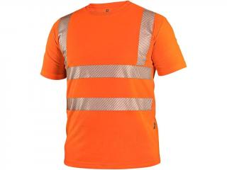 Pánské tričko CXS BANGOR, výstražné, oranžové Velikost oděvu: 2XL